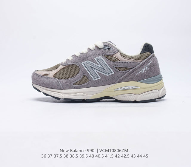 新百伦 New Balance NB990 V3系列 高端美产990系列简约经典舒适百搭时尚复古休闲鞋缓震透气跑步鞋该鞋款采用MCD Motion Contro