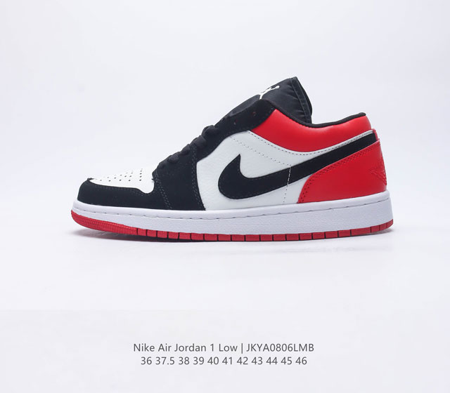 耐克 乔丹Air Jordan 1 Low AJ1 乔1 低帮复古文化休闲运动篮球鞋1985 年面世的元年款汲取设计灵感 采用简洁大方的经典外观 熟悉中带一抹新