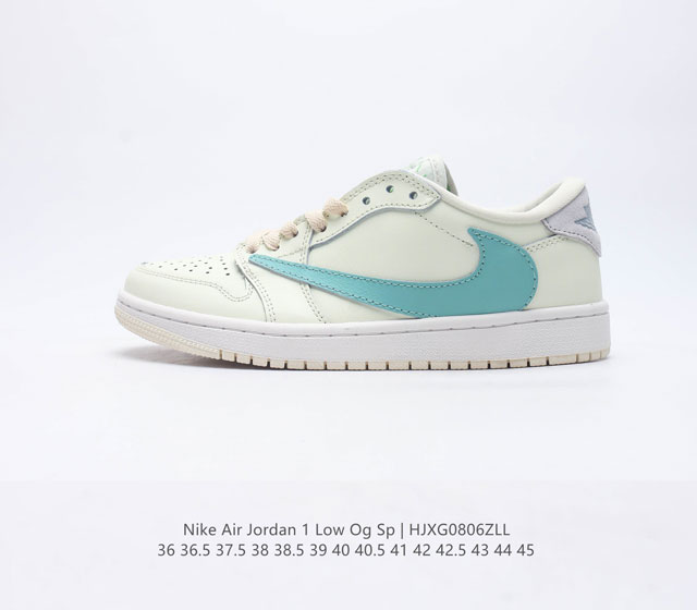 耐克运动鞋 NIKE Air Jordan 1 Low OG Sp 倒勾 低帮篮球鞋 AJ1 乔丹1代 aj1 乔1 反向脚趾复古运动鞋 亮点之处在于鞋侧的倒置