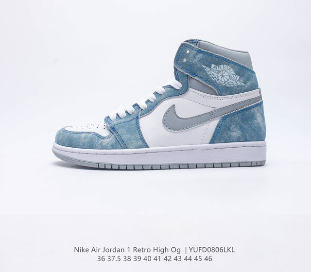 耐克 Nike Air Jordan 1 Retro High OG 乔丹一代篮球鞋复刻运动鞋 皮面高帮板鞋的设计灵感源自运动夹克 带你重温入选球队时刻 采用经