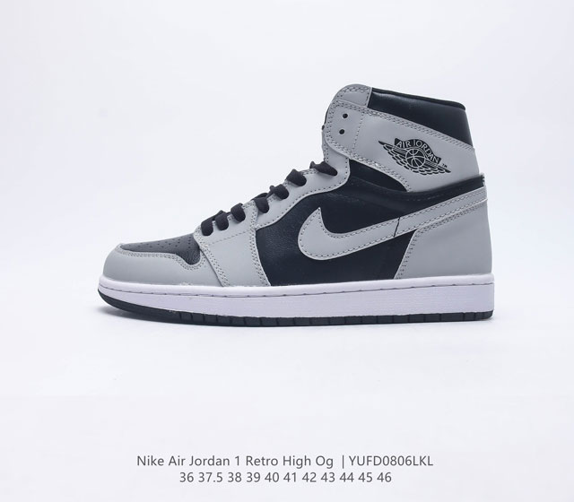 耐克 Nike Air Jordan 1 Retro High OG 乔丹一代篮球鞋复刻运动鞋 皮面高帮板鞋的设计灵感源自运动夹克 带你重温入选球队时刻 采用经