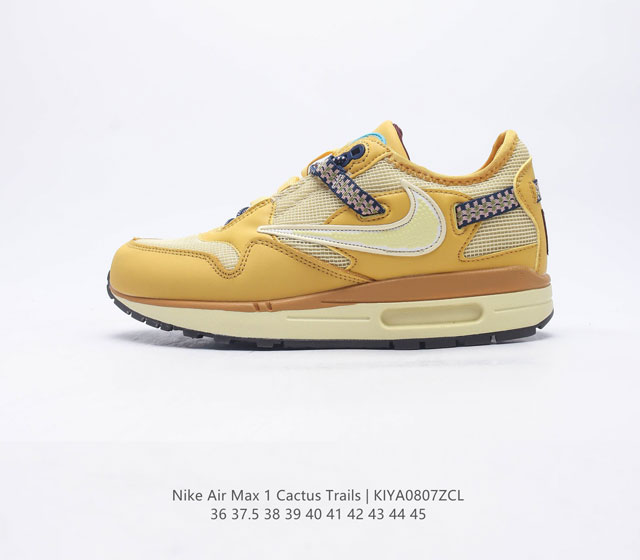 耐克 Nike Air Max 1 Cactus Trails 联名款 耐克87款气垫缓震跑步鞋 织物材质 真标带半码 货号 DO9392码数 36-45编码