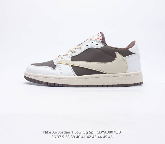 耐克运动鞋 NIKE Air Jordan 1 Low OG Sp 倒勾 低帮篮球鞋 AJ1 乔丹1代 aj1 乔1 反向脚趾复古运动鞋 亮点之处在于鞋侧的倒置