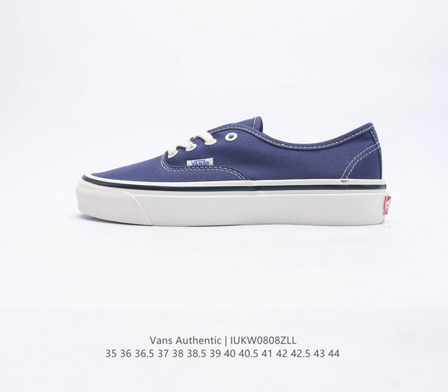 万斯 Vans Authentic 经典安娜海姆运动鞋4孔低帮硫化滑板鞋 复古AUT高端硫化 货号 VN0A54F29GK尺码 35 36 36.5 37 38