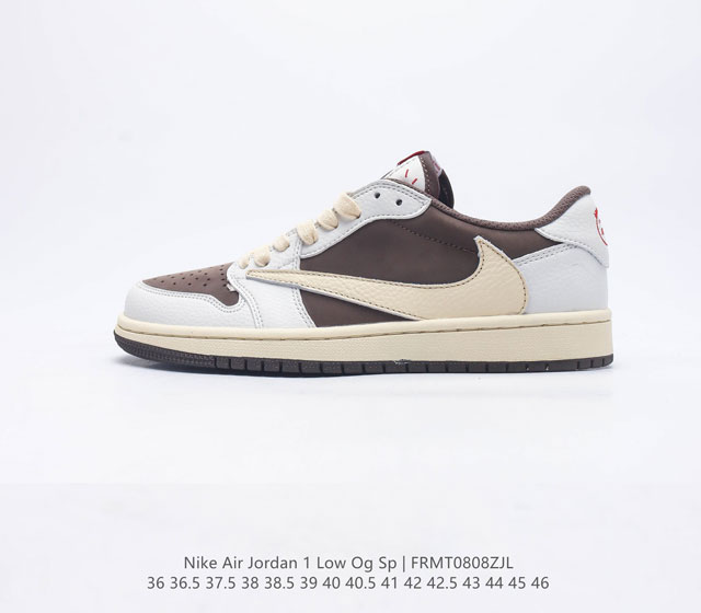 耐克运动鞋 NIKE Air Jordan 1 Low OG Sp 倒勾 低帮篮球鞋 AJ1 乔丹1代 aj1 乔1 反向脚趾复古运动鞋 亮点之处在于鞋侧的倒置