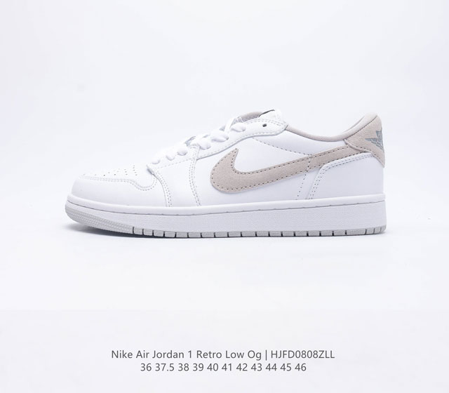 耐克 乔丹Air Jordan 1 Low AJ1 乔1 低帮复古文化休闲运动篮球鞋1985 年面世的元年款汲取设计灵感 采用简洁大方的经典外观 熟悉中带一抹新