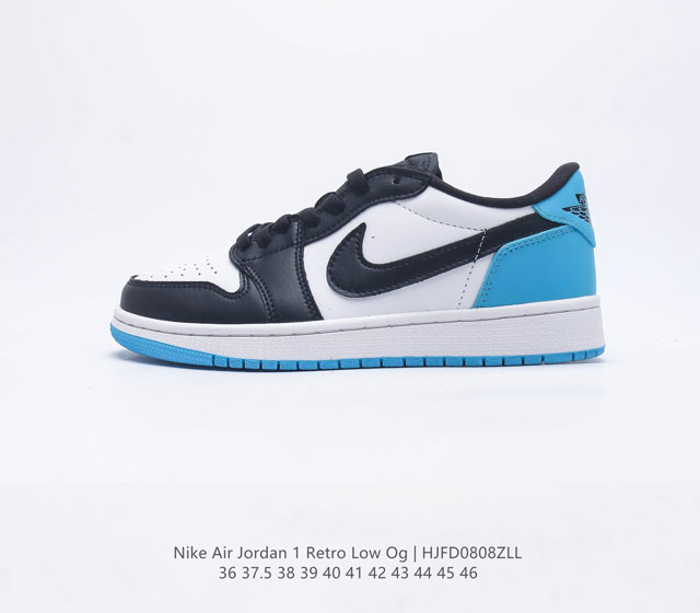 耐克 乔丹Air Jordan 1 Low AJ1 乔1 低帮复古文化休闲运动篮球鞋1985 年面世的元年款汲取设计灵感 采用简洁大方的经典外观 熟悉中带一抹新