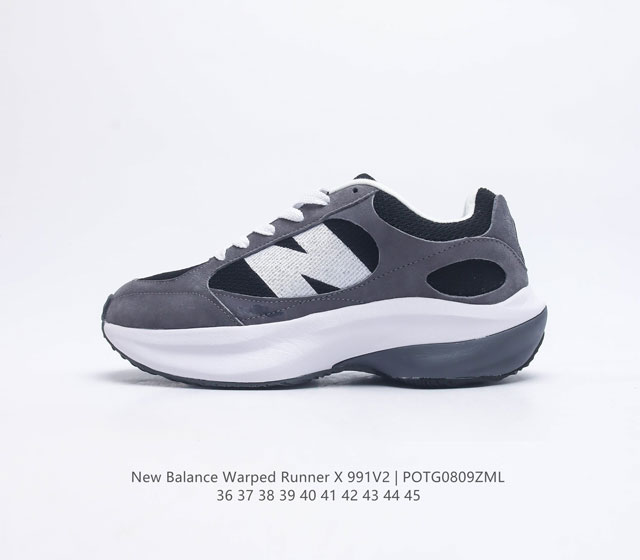 椰香扑鼻New Balance Warped Runner新款老爹鞋复古运动跑步鞋Beam大底提供足步弓支撑 解构皮革 用纤维革拼接透气网眼 后跟搭载外露缓震胶