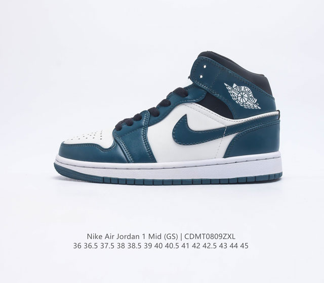 耐克 NIKE AIR JORDAN 1 MID 男女子篮球鞋时尚轻盈板鞋AJ1乔1运动鞋 乔丹一代 高帮复古休闲篮球鞋 AIR JORDAN 1 MID 搭载