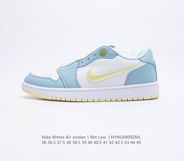 耐克 乔丹Nike Air Jordan 1 Ret Low Slip 低帮AJ 1 刺绣logo 一脚蹬 黑脚趾 AJ1 乔丹1代 一代 aj1 乔1 刺绣勾