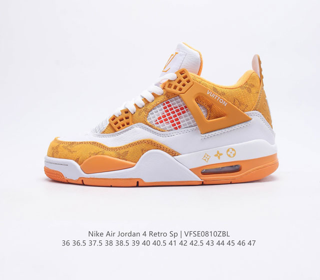 NIKE 耐克 LOUIS VUITTON 乔4代 Air Jordan AJ4 x Louis Vuitton x Off White OW联名路易威登LV