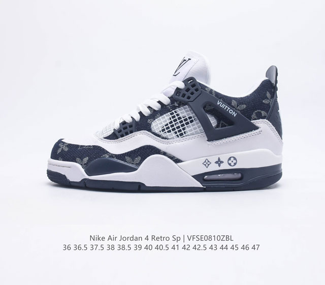 NIKE 耐克 LOUIS VUITTON 乔4代 Air Jordan AJ4 x Louis Vuitton x Off White OW联名路易威登LV