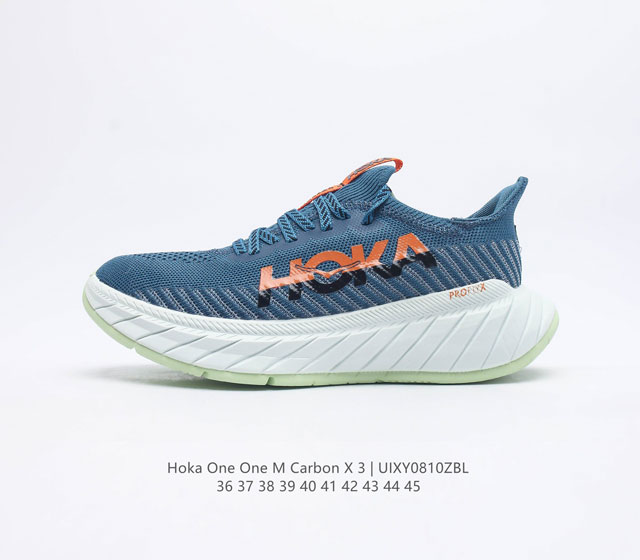 HOKA ONE ONE 正品男女鞋 HOKA Carbon X 3 网红款减震避震缓冲 卡奔X3竞速跑步鞋CarbonX3针对上一代工程网纱面料进行了革新升级