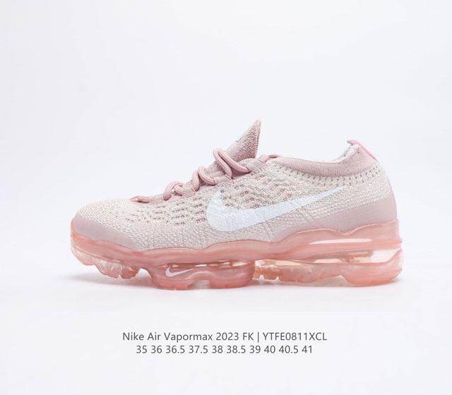 公司级正确版本 耐克 Nk Vapormax 2023 Flyknit 耐克2023飞织透气休闲全掌大气垫跑鞋 鞋款鞋面依然采用Flyknit材质提供出色的舒适