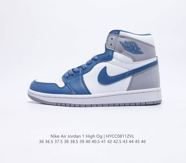 耐克 Nike Air Jordan 1 Retro High OG 乔丹一代篮球鞋复刻运动鞋 皮面高帮板鞋的设计灵感源自运动夹克 带你重温入选球队时刻 采用经