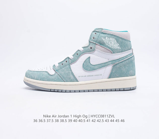 耐克 Nike Air Jordan 1 Retro High OG 乔丹一代篮球鞋复刻运动鞋 皮面高帮板鞋的设计灵感源自运动夹克 带你重温入选球队时刻 采用经