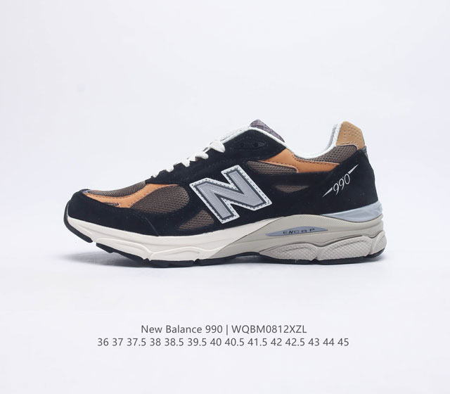 新百伦 New Balance NB990 V3系列 高端美产990系列简约经典舒适百搭时尚复古休闲鞋缓震透气跑步鞋该鞋款采用MCD Motion Contro