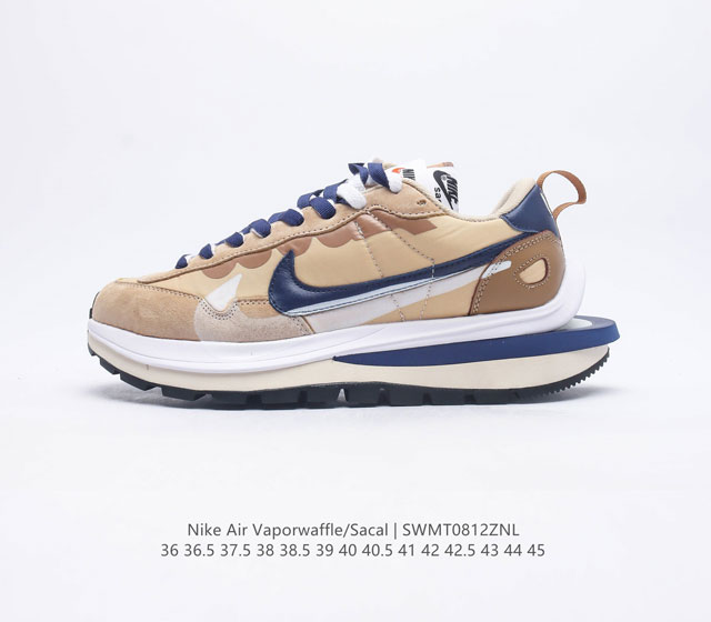 耐克 Sacai X NIKe vaporWaffle 华夫三代3.0走秀重磅联名运动鞋厚底增高慢跑鞋 鞋款由Pegasus与VaporFly两款鞋型的设计元素