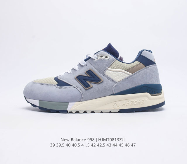 新百伦 New Balance 998 原装版本复古男士运动鞋休闲板鞋厚底增高鞋市面独家最正确版本3M反光复古慢跑鞋 ENCAP缓震中底 原盒原标 天猫京东平台