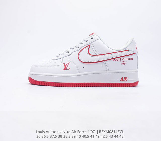 Louis Vuitton x Nike Air Force 1 Low 路易威登联名 空军一号低帮百搭休闲运动板鞋 柔软 弹性十足的缓震性能和出色的中底设计 - 点击图像关闭