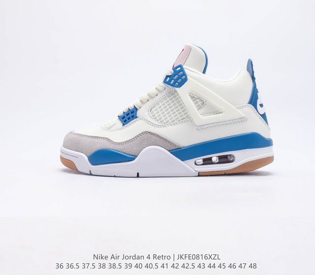 公司级 耐克 Nike Air Jordan 4 Retro OG迈克尔 乔丹AJ4代中帮复古休闲运动文化篮球鞋秉承轻量化的速度型篮球鞋设计思想完成设计 降低重