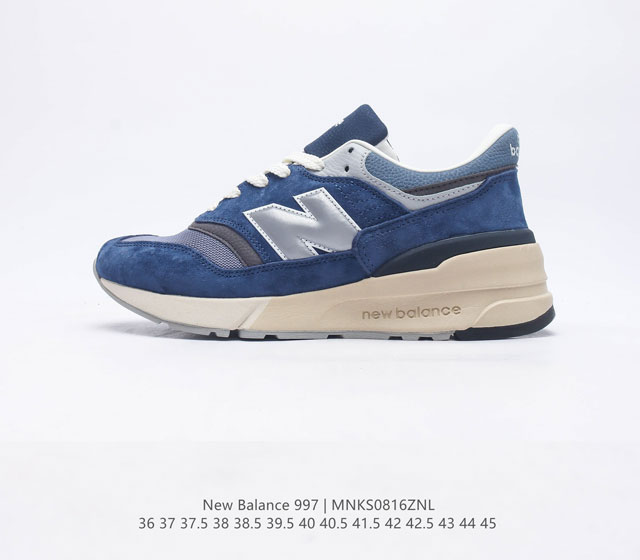 新百伦 NEW BALANCE NB官方男女鞋997系列 时尚舒适休闲运动鞋男款休闲复古鞋拼接鞋面 具有良好的强度 弹性特点 舒适耐磨 与织物拼接 全面提升质感