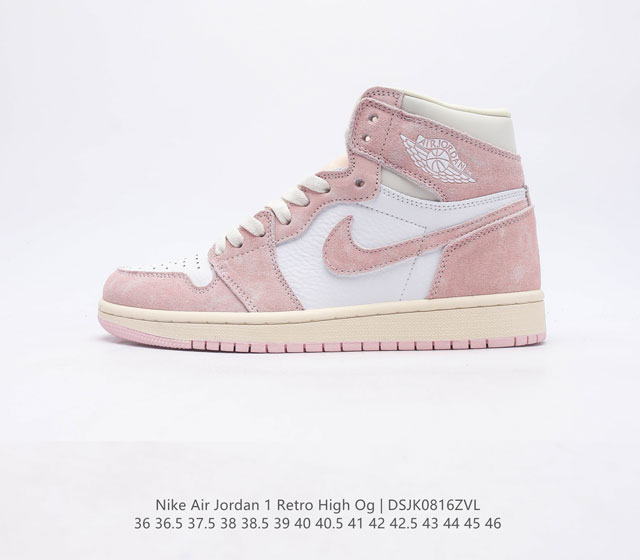 耐克 Nike Air Jordan 1 Retro High OG 乔丹一代篮球鞋复刻运动鞋 皮面高帮板鞋的设计灵感源自运动夹克 带你重温入选球队时刻 采用经