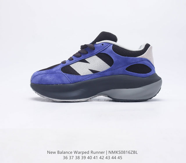 椰香扑鼻New Balance Warped Runner新款老爹鞋复古运动跑步鞋Beam大底提供足步弓支撑 解构皮革 用纤维革拼接透气网眼 后跟搭载外露缓震胶