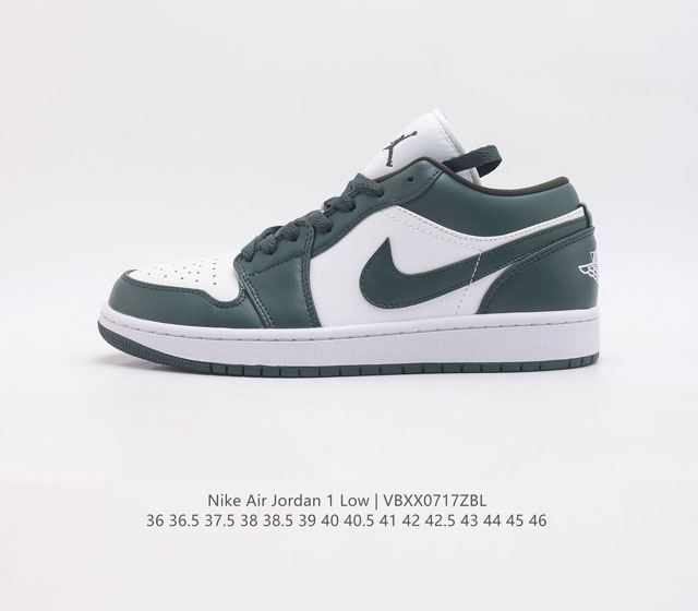 耐克 乔丹一代 Air Jordan 1 Low AJ1 乔1 低帮复古文化休闲运动篮球鞋1985 年面世的元年款汲取设计灵感 采用简洁大方的经典外观 熟悉中带