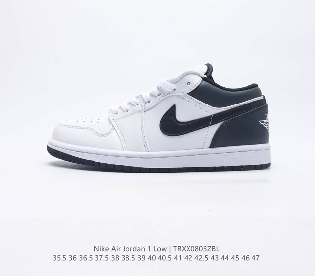 耐克 乔丹Air Jordan 1 Low AJ1 乔1 低帮复古文化休闲运动篮球鞋 1985 年面世的元年款汲取设计灵感 采用简洁大方的经典外观 熟悉中带一抹