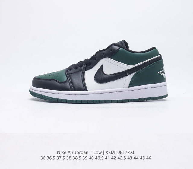 耐克 乔丹1代 Air Jordan 1 Low AJ1 乔1 低帮复古文化休闲运动篮球鞋 1985 年面世的元年款汲取设计灵感 采用简洁大方的经典外观 熟悉中