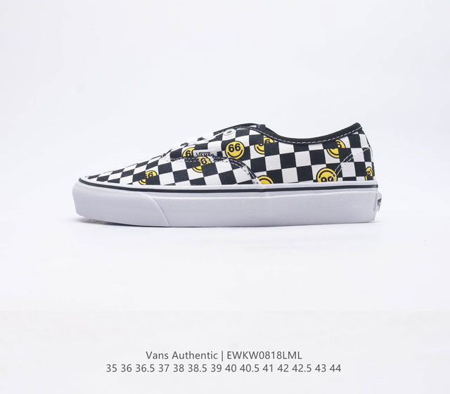 万斯 Vans Authentic 经典安娜海姆运动鞋4孔低帮硫化滑板鞋 复古AUT高端硫化 尺码 35 36 36.5 37 38 38.5 39 40 40