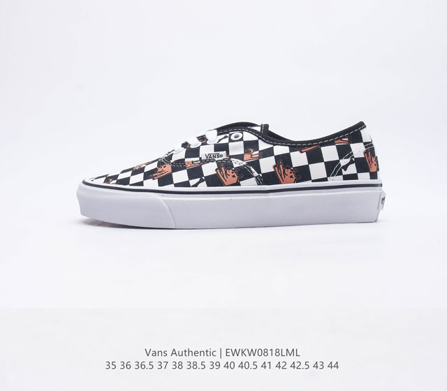 万斯 Vans Authentic 经典安娜海姆运动鞋4孔低帮硫化滑板鞋 复古AUT高端硫化 尺码 35 36 36.5 37 38 38.5 39 40 40