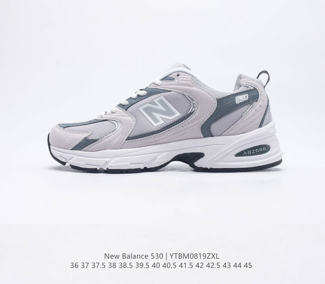 新百伦 NB530 New Balance 530 复跑古鞋NB530这鞋双确实是NB家经复典古款式之一 以全科新技诠释 成打功造530鞋款 鞋面保在持530基