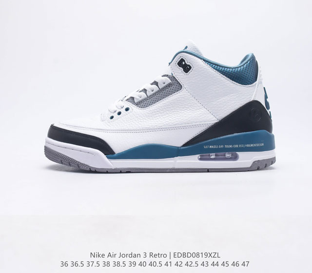 公司级Air Jordan 3 Retro Hide and Sneak 白 AJ3 乔丹3代 aj3 乔3 白米白 乔丹篮球鞋系列 该款以白色 辅以标志性的爆