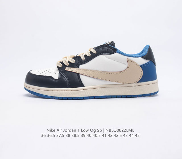 仿头层皮 耐克运动鞋 NIKE Air Jordan 1 Low OG Sp 倒勾 低帮篮球鞋 AJ1 乔丹1代 aj1 乔1 反向脚趾复古运动鞋 亮点之处在