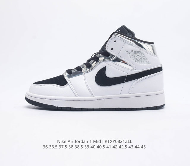 福利特价 耐克 NIKE AIR JORDAN 1 MID 男女子篮球鞋时尚轻盈板鞋AJ1乔1运动鞋 乔丹一代 高帮复古休闲篮球鞋 AIR JORDAN 1