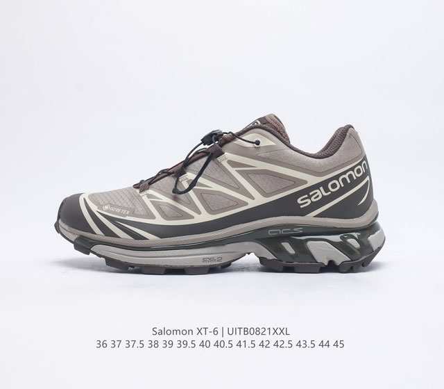 公司级 Salomon XA PRO XT-6 EXPANSE 萨洛蒙户外越野跑鞋 鞋面采用SENSIFIT贴合技术 全方位贴合包裹脚型 鞋跟部鞋底牵引设计