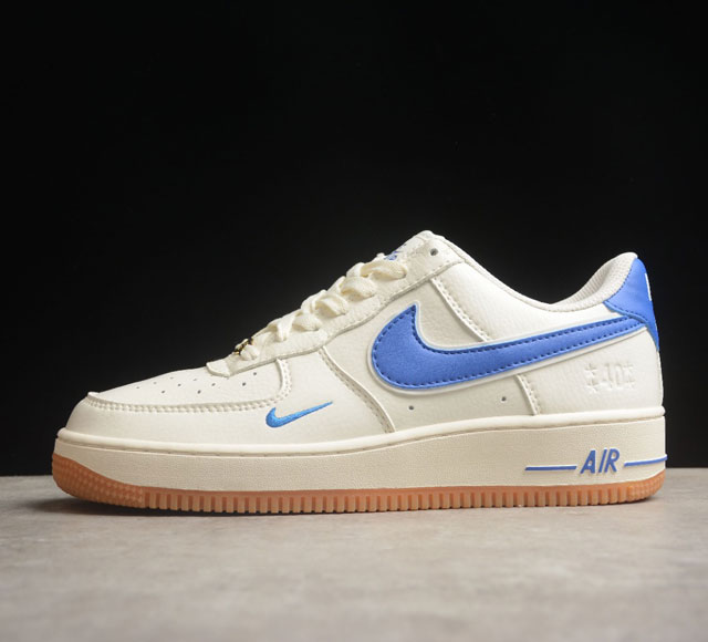 Nk Air Force 1'07 Low 宝蓝小勾 40周年复古 空军一号低帮休闲板鞋 WA0531-302打造纯正空军版型#专注外贸渠道 全掌内置蜂窝气垫