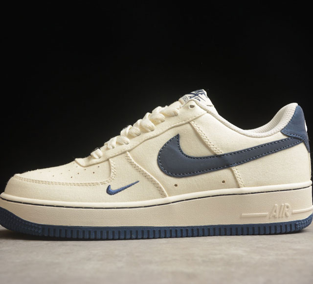 Nk Air Force 1'07 Low 深蓝小勾 布面空军一号低帮休闲板鞋 ME0112-566打造纯正空军版型#专注外贸渠道 全掌内置蜂窝气垫 #原盒配件