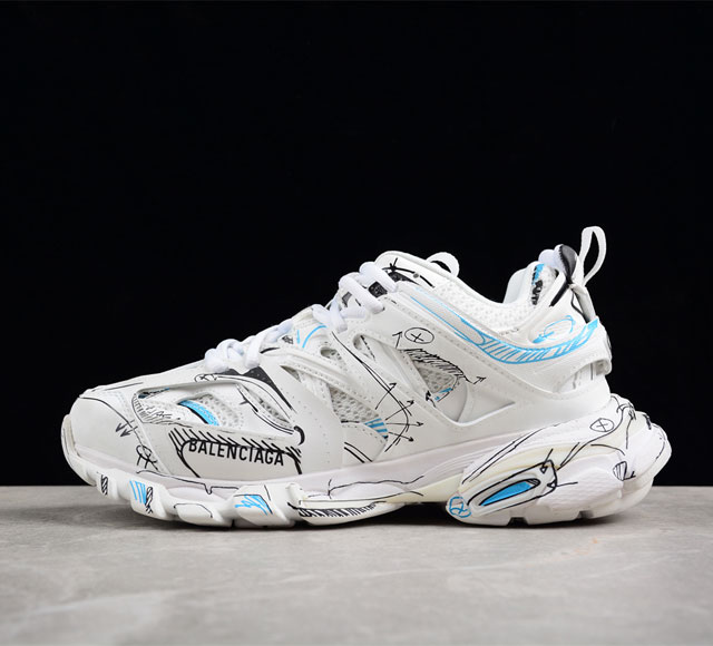 Balenciaga 巴黎世家 Track Sneaker 巴黎世家三代 户外概念复古老爹鞋W3SRA9014专柜同步包装 原装大盒 细节精准对位官方 私模组合