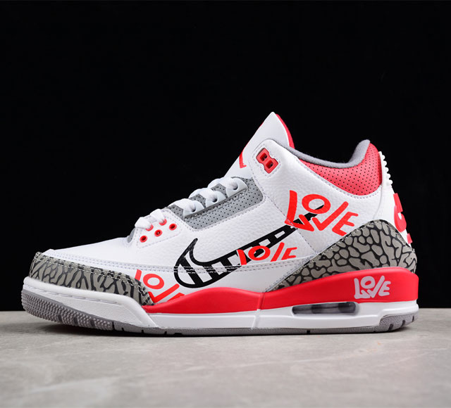 Air Jordan 3 Retro Fire Red AJ3 乔3 恋爱脑 黑红交织 耐磨 红白 货号 DN3707-160尺码 40 40.5 41 42