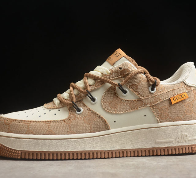 Gucci x Nk Air Force 1'07 Low 联名款 空军一号低帮休闲板鞋 BD7700-111打造纯正空军版型#专注外贸渠道 全掌内置蜂窝气垫