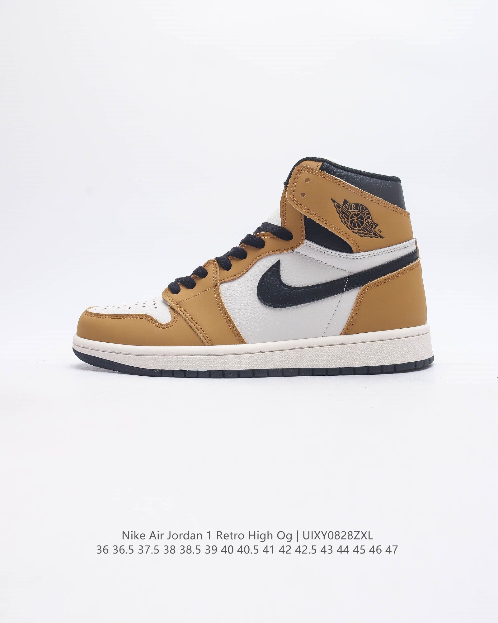 仿头层皮 耐克 Nike Air Jordan 1 Retro High Og 乔丹一代篮球鞋复刻运动鞋 皮面高帮板鞋的设计灵感源自运动夹克 带你重温入选球队时