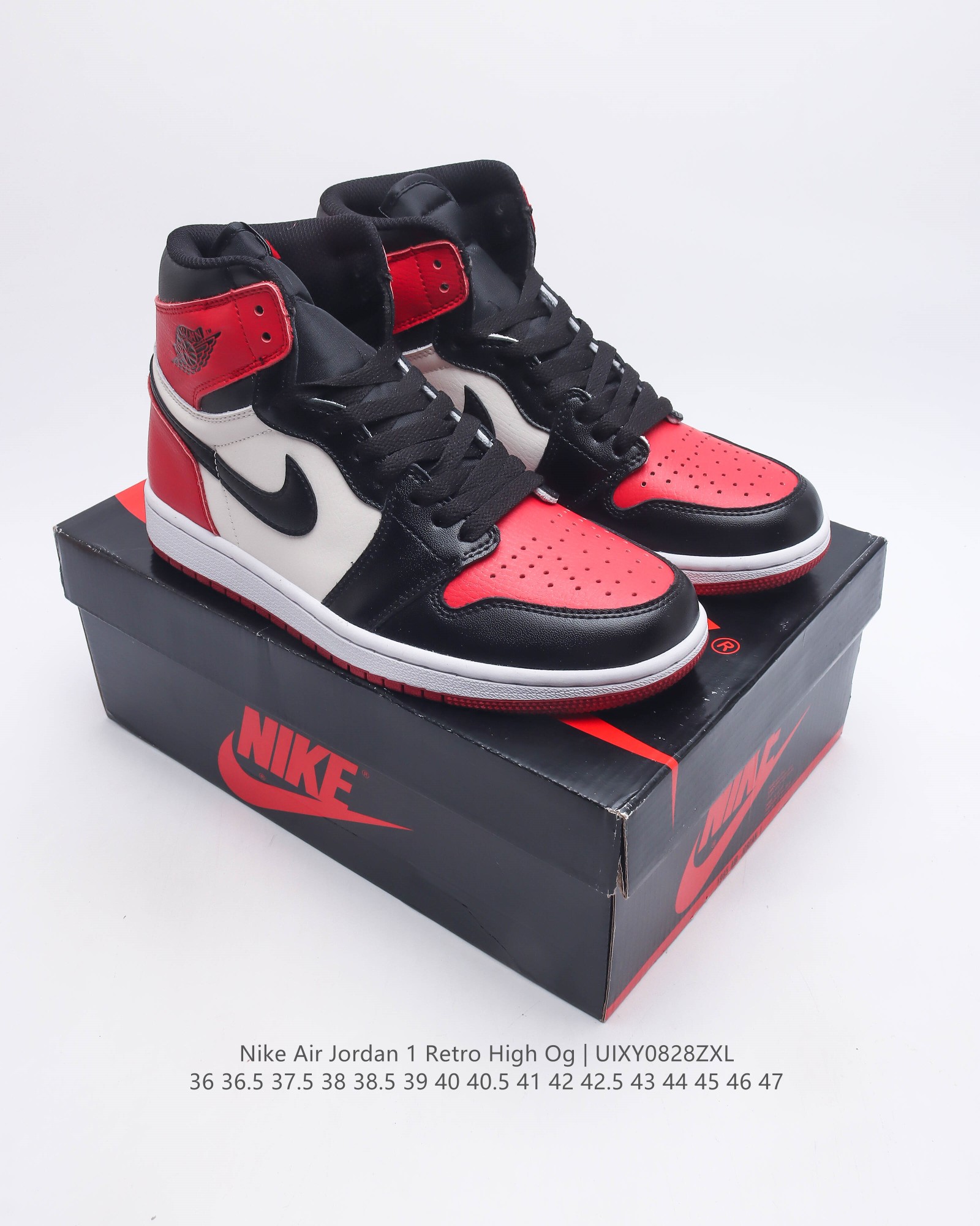 仿头层皮 耐克 Nike Air Jordan 1 Retro High Og 乔丹一代篮球鞋复刻运动鞋 皮面高帮板鞋的设计灵感源自运动夹克 带你重温入选球队时