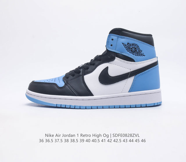 公司级 耐克 Nike Air Jordan 1 Retro High Og 乔丹一代篮球鞋复刻运动鞋 皮面高帮板鞋的设计灵感源自运动夹克 带你重温入选球队时刻