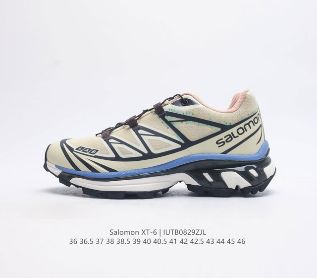 公司级salomon Xa Pro Xt-6 Expanse 萨洛蒙户外越野跑鞋 鞋面采用sensifit贴合技术 全方位贴合包裹脚型 鞋跟部鞋底牵引设计 提供