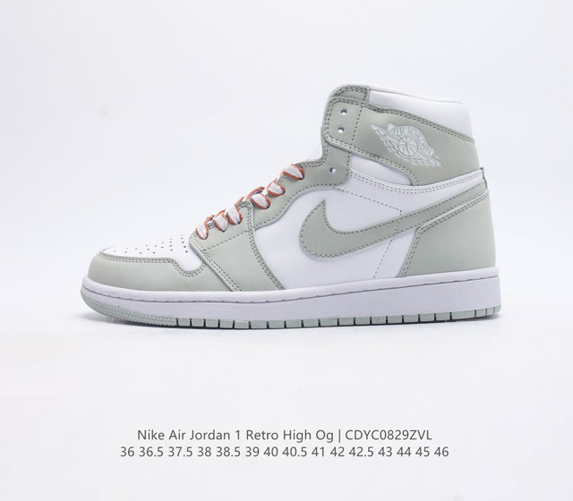 头层皮 耐克 Nike Air Jordan 1 Retro High Og 乔丹一代篮球鞋复刻运动鞋 皮面高帮板鞋的设计灵感源自运动夹克 带你重温入选球队时刻