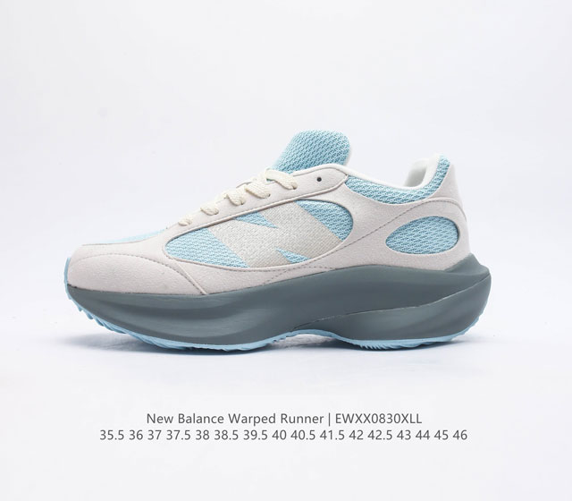 椰香扑鼻new Balance Warped Runner新款老爹鞋复古运动跑步鞋 Beam大底提供足步弓支撑 解构皮革 用猪巴革拼接透气网眼 后跟搭载外露缓震