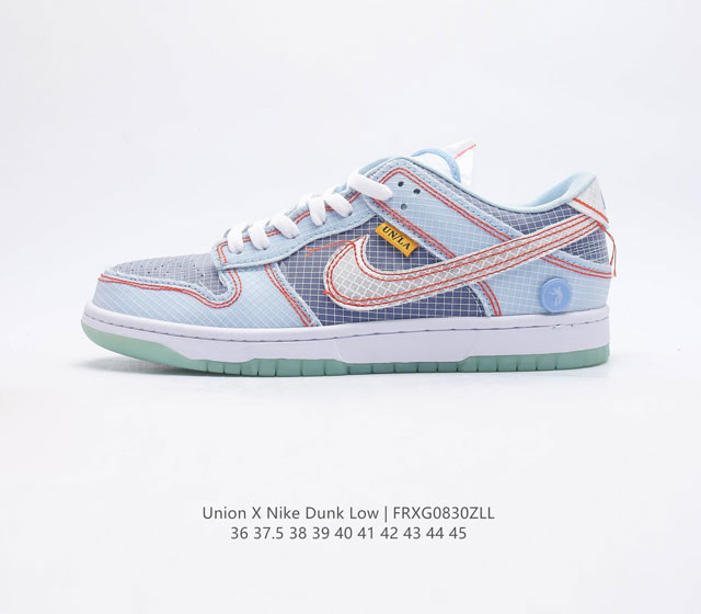 真标耐克 Union La X Nike Sb Dunk Low 重磅联名男女士滑板鞋时尚复古运动鞋 全新的union X Nike Dunk Low鞋身整体以